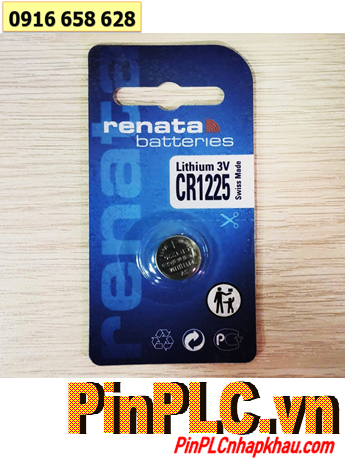 Renata CR1225; Pin 3v Lithium Renata CR1225 chính hãng (Vỉ 1viên)